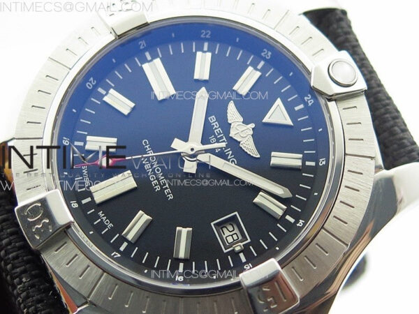 Avenger Automatic 43mm SS B50 Best Edition Black Dial on Black Nylon Strap A2824 - Image 4
