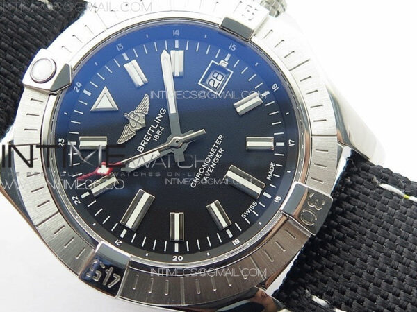 Avenger Automatic 43mm SS B50 Best Edition Black Dial on Black Nylon Strap A2824 - Image 5