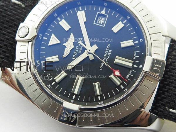 Avenger Automatic 43mm SS B50 Best Edition Black Dial on Black Nylon Strap A2824 - Image 7