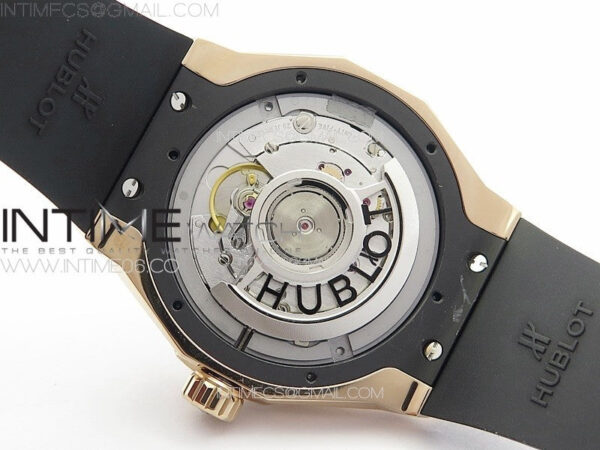Big BangClassic Fusion Orlinski RG APSF 1:1 Best Edtion Facetd Black Dial on Black Rubber Strap A2892 to HUB1100 - Image 20