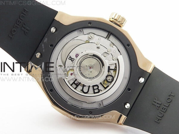 Big BangClassic Fusion Orlinski RG APSF 1:1 Best Edtion Facetd Black Dial on Black Rubber Strap A2892 to HUB1100 - Image 21