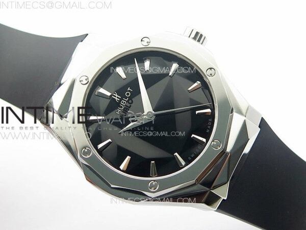 Big Bang Classic Fusion Orlinski SS APSF 1:1 Best Edtion Black Faceted Dial on Black Rubber Strap A2892 to HUB1100 - Image 2