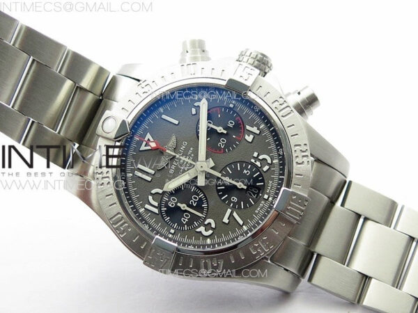 Avenger Chrono SS 369 Subdial B50 Gray Dial on SS Bracelet A7750 - Image 2
