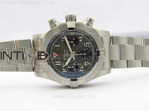 Avenger Chrono SS 369 Subdial B50 Gray Dial on SS Bracelet A7750 - Image 3