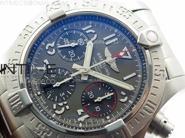 Avenger Chrono SS 369 Subdial B50 Gray Dial on SS Bracelet A7750 - Image 4