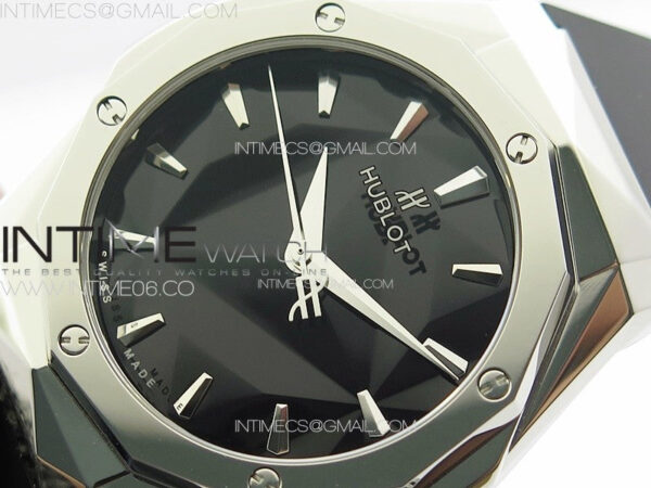 Big Bang Classic Fusion Orlinski SS APSF 1:1 Best Edtion Black Faceted Dial on Black Rubber Strap A2892 to HUB1100 - Image 4