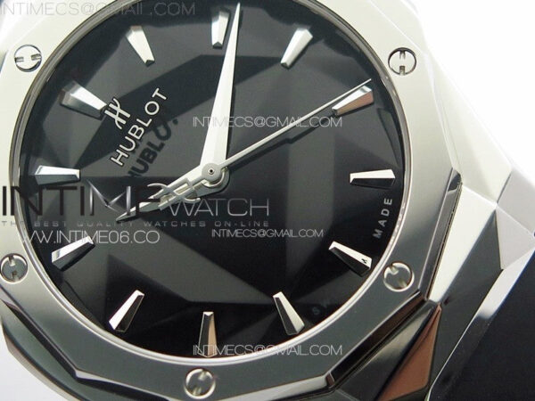 Big Bang Classic Fusion Orlinski SS APSF 1:1 Best Edtion Black Faceted Dial on Black Rubber Strap A2892 to HUB1100 - Image 5
