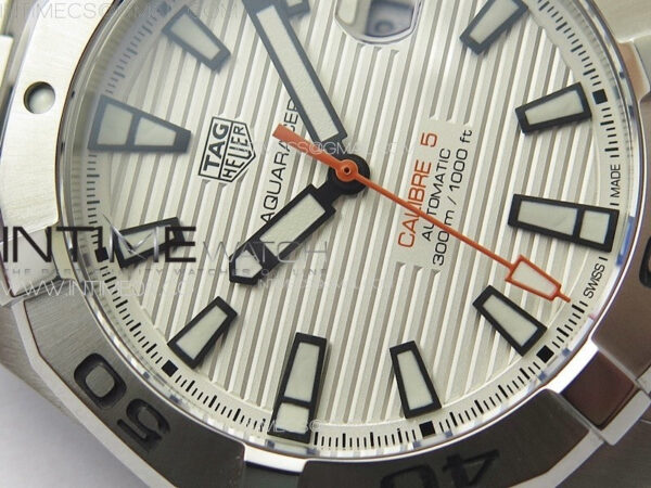 Aquaracer Calibre 5 44mm TARF 1:1 Best Edition White Dial SS Bezel on SS Bracelet SW200 - Image 6