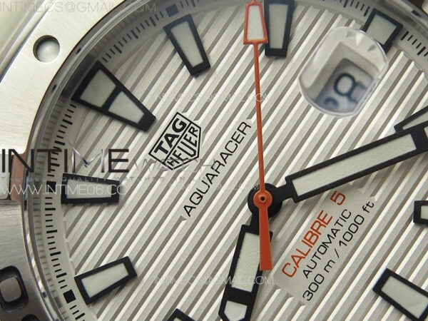 Aquaracer Calibre 5 44mm TARF 1:1 Best Edition White Dial SS Bezel on SS Bracelet SW200 - Image 7