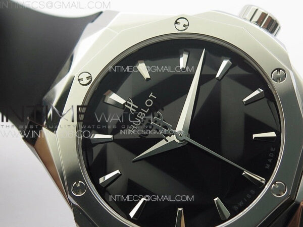 Big Bang Classic Fusion Orlinski SS APSF 1:1 Best Edtion Black Faceted Dial on Black Rubber Strap A2892 to HUB1100 - Image 8