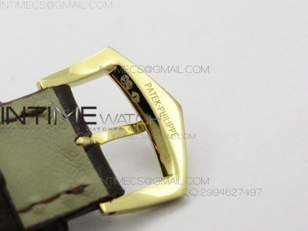 Calatrava 5227 BP Version YG White Dial on Brown Leather Strap Japanese MIYOTA 9015 PP324CS - Image 8