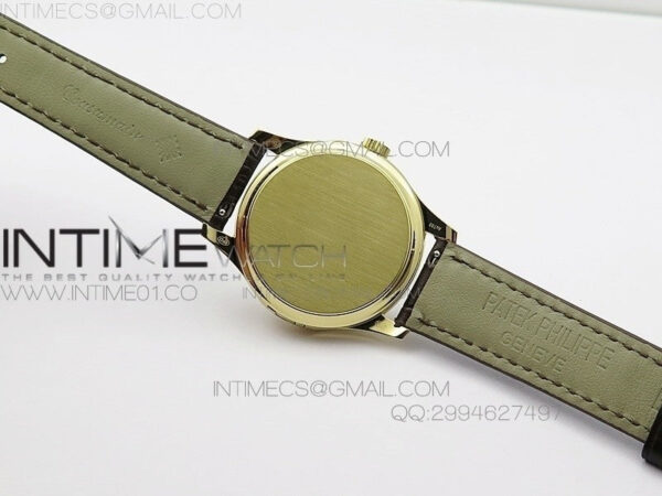 Calatrava 5227 BP Version YG White Dial on Brown Leather Strap Japanese MIYOTA 9015 PP324CS - Image 9