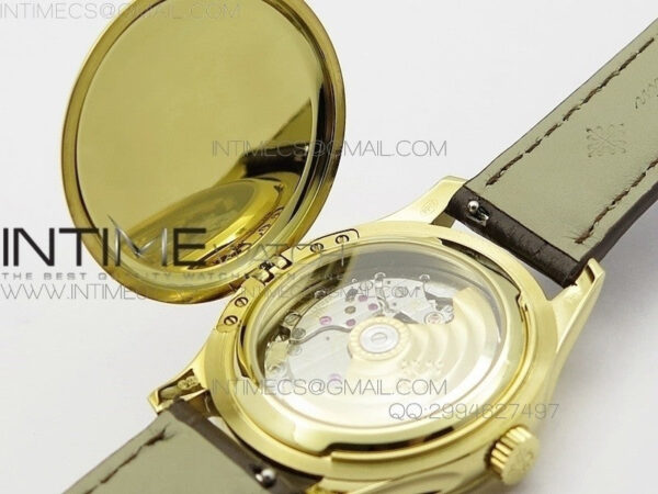 Calatrava 5227 BP Version YG White Dial on Brown Leather Strap Japanese MIYOTA 9015 PP324CS - Image 11