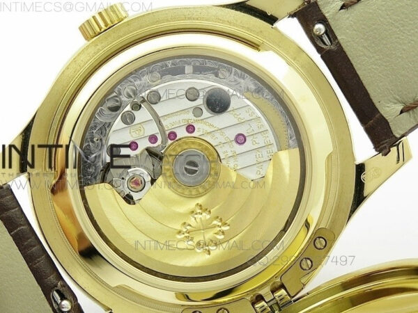Calatrava 5227 BP Version YG White Dial on Brown Leather Strap Japanese MIYOTA 9015 PP324CS - Image 13
