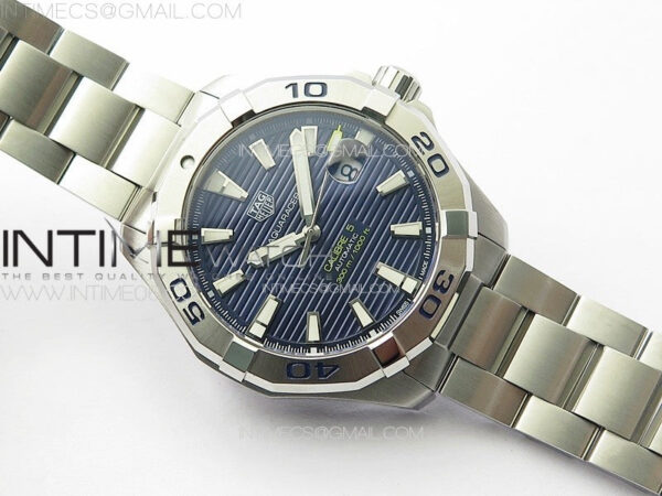 Aquaracer Calibre 5 44mm TARF 1:1 Best Edition Blue Dial SS Bezel on SS Bracelet SW200 - Image 2