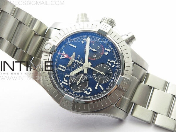 Avenger Chrono SS 369 Subdial B50 Blue Dial on SS Bracelet A7750 - Image 2