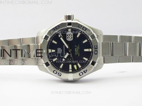 Aquaracer Calibre 5 44mm TARF 1:1 Best Edition Blue Dial SS Bezel on SS Bracelet SW200 - Image 3