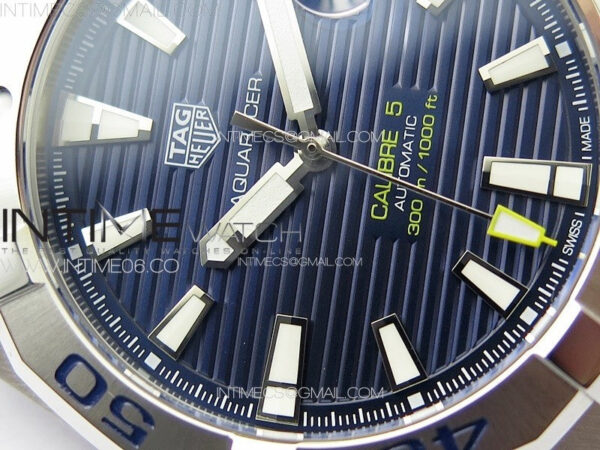Aquaracer Calibre 5 44mm TARF 1:1 Best Edition Blue Dial SS Bezel on SS Bracelet SW200 - Image 6