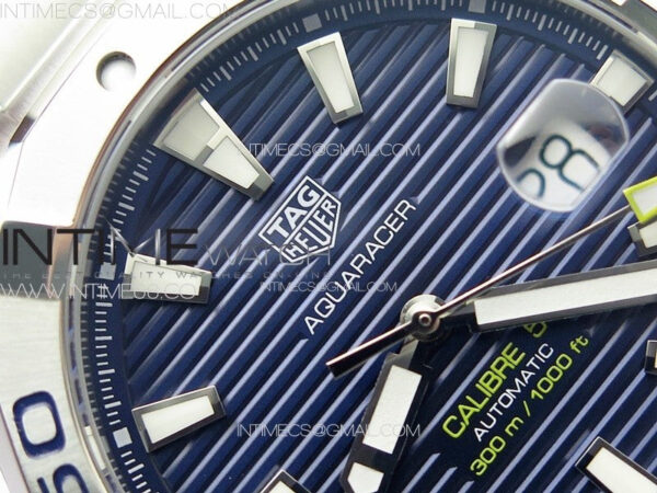 Aquaracer Calibre 5 44mm TARF 1:1 Best Edition Blue Dial SS Bezel on SS Bracelet SW200 - Image 7