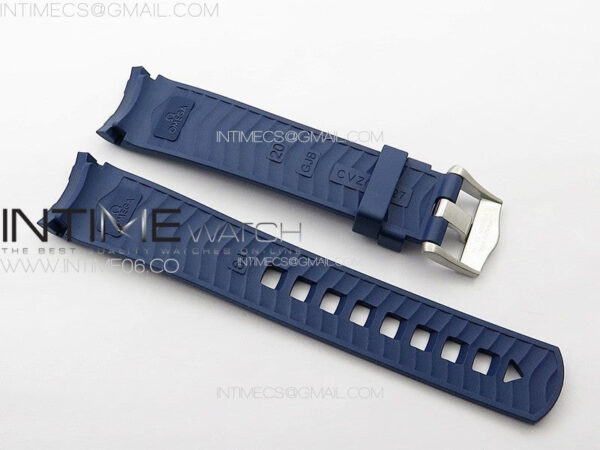 Blue Rubber Strap For Seamaster Diver 300M 20mm - Image 2