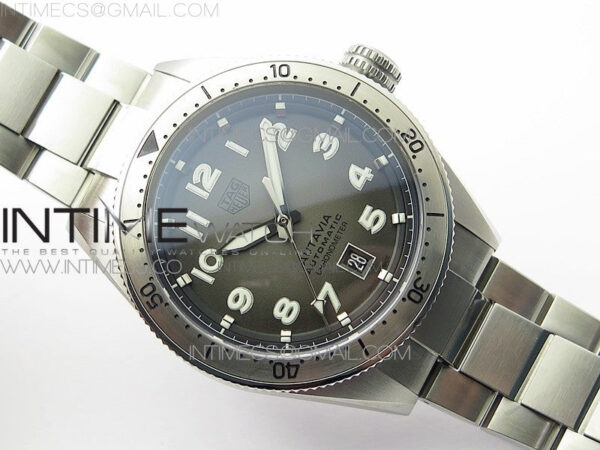 Autavia WBE5116 42mm SS TAR 1:1 Best Edition Gray Dial on SS Bracelet SW200 - Image 2