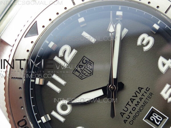 Autavia WBE5116 42mm SS TAR 1:1 Best Edition Gray Dial on SS Bracelet SW200 - Image 7
