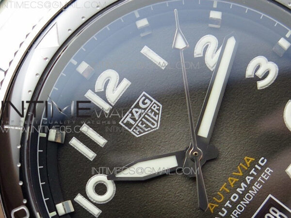 Autavia WBE5116 42mm SS TAR 1:1 Best Edition Black Ceramic bezel Gray Dial on SS Bracelet SW200 - Image 7