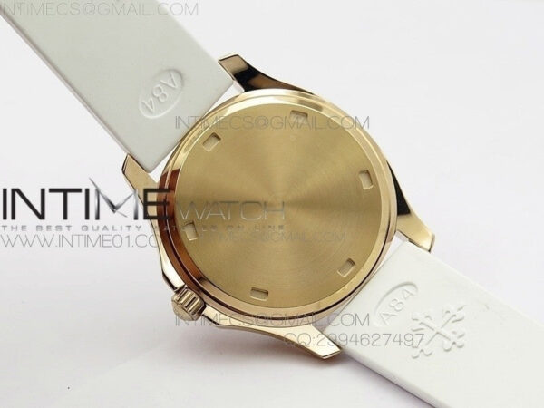 Aquanaut Jumbo RG 1:1 Best Edition White Dial on White Rubber Strap Ronda Quartz - Image 7