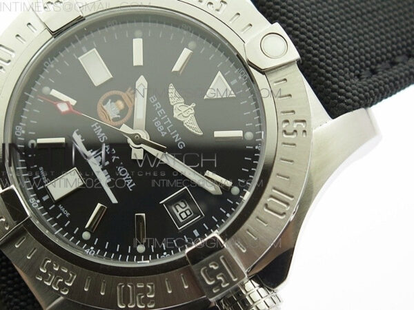 Avenger II Seawolf HMS ARK Royal SS 1:1 Best Edition Black Dial On Nylon Strap A2836 - Image 4
