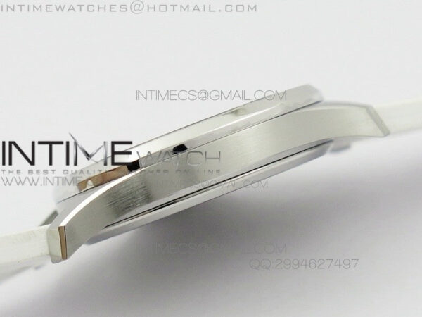 Aquanaut Jumbo SS 1:1 Best Edition White Dial on White Rubber Strap Ronda Quartz - Image 10