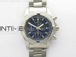 Avenger Chrono SS Yellow Second hand B50 Blue Dial on SS Bracelet A7750