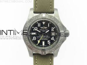 Avenger II Seawolf DLC V2 Best Black Dial Numeral Markers Yellow Second Hand on Black Strap A2836(Free Brown Leather Strap
