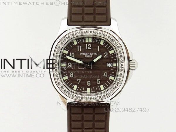 Aquanaut Jumbo SS 1:1 Best Edition Brown Dial on Brown Rubber Strap Ronda Quartz