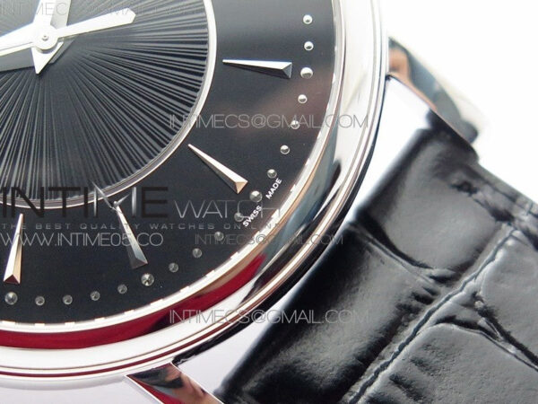 Calatrava 5153G SS ZF 1:1 Best Edition Black textured dial on Black Leather Strap A324CS - Image 7