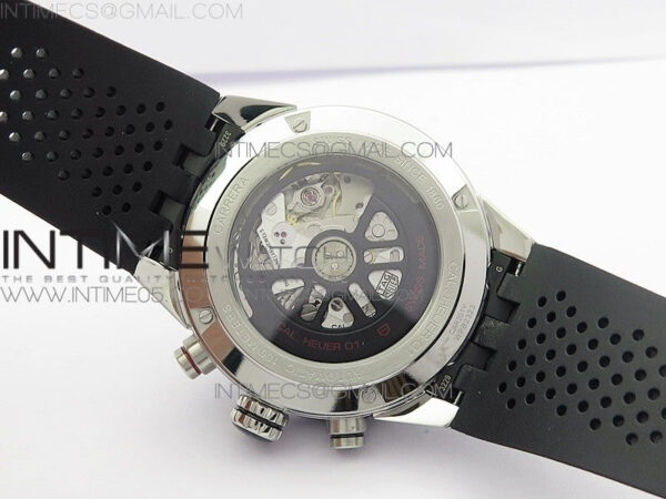 Calibre Heuer 01 Chrono 43mm SS XF 1:1 Best Edition Skeleton Dial on Rubber Strap A1887 - Image 20