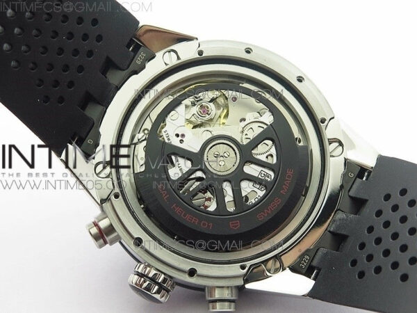 Calibre Heuer 01 Chrono 43mm SS XF 1:1 Best Edition Skeleton Dial on Rubber Strap A1887 - Image 22