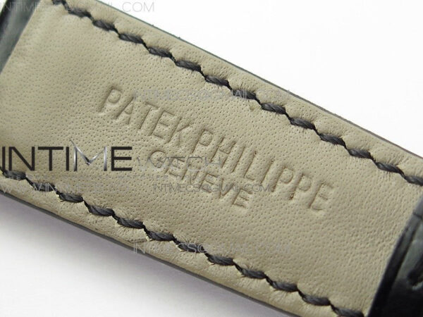 Calatrava 5153G SS ZF 1:1 Best Edition Black textured dial on Black Leather Strap A324CS - Image 22