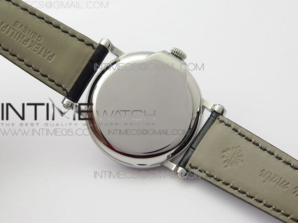 Calatrava 5153G SS ZF 1:1 Best Edition Black textured dial on Black Leather Strap A324CS - Image 23