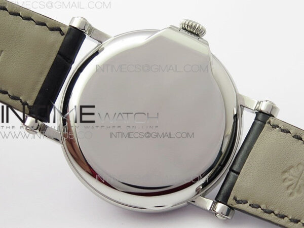 Calatrava 5153G SS ZF 1:1 Best Edition Black textured dial on Black Leather Strap A324CS - Image 24