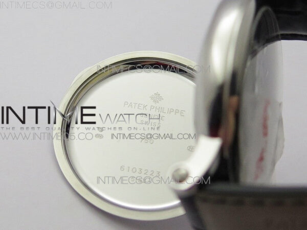 Calatrava 5153G SS ZF 1:1 Best Edition Black textured dial on Black Leather Strap A324CS - Image 26