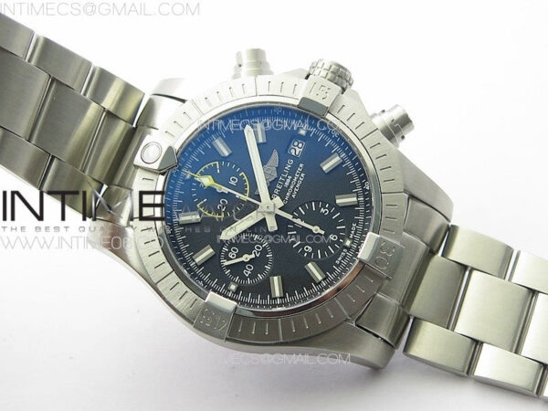 Avenger Chrono SS Yellow Second hand B50 Black Dial on SS Bracelet A7750 - Image 2