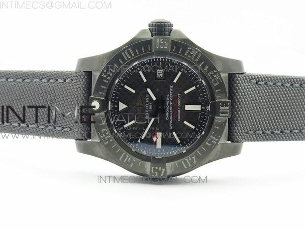Avenger II Seawolf DLC V2 Best Edition Black CF Dial on Black Strap A2836(Free Brown Leather Strap) - Image 3