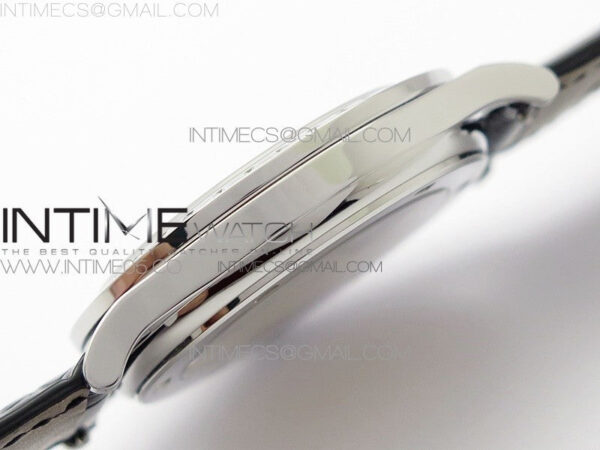 Calatrava 5298P-012 SS T Crystal Bezel ZF 1:1 Best Edition Black Dial on Black Leather Strap A324CS - Image 12