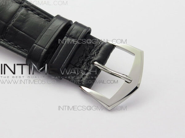 Calatrava 5298P-012 SS T Crystal Bezel ZF 1:1 Best Edition Black Dial on Black Leather Strap A324CS - Image 13