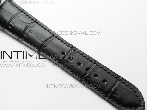 Calatrava 5298P-012 SS T Crystal Bezel ZF 1:1 Best Edition Black Dial on Black Leather Strap A324CS - Image 16