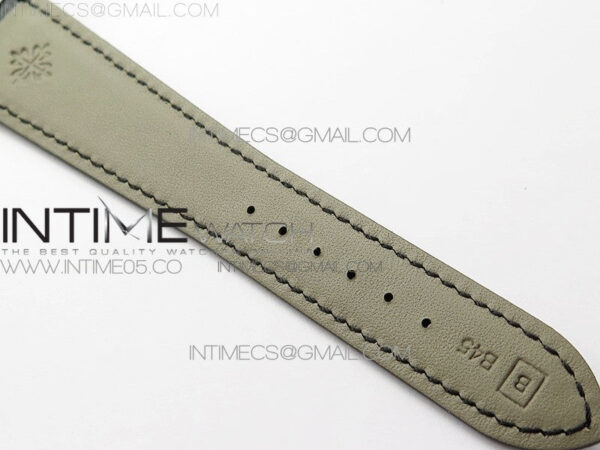 Calatrava 5298P-012 SS T Crystal Bezel ZF 1:1 Best Edition Black Dial on Black Leather Strap A324CS - Image 17