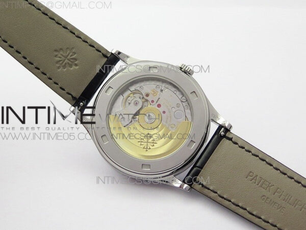 Calatrava 5298P-012 SS T Crystal Bezel ZF 1:1 Best Edition Black Dial on Black Leather Strap A324CS - Image 19