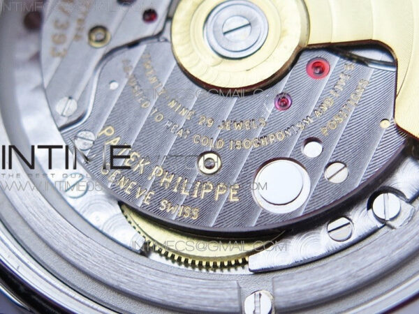 Calatrava 5298P-012 SS T Crystal Bezel ZF 1:1 Best Edition Black Dial on Black Leather Strap A324CS - Image 28