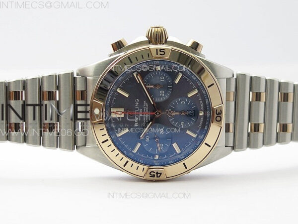 Chronomat B01 42mm SS/RG TF 1:1 Best Edition Blue Dial on SS Bracelet A7750 - Image 3