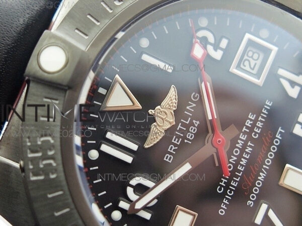 Avenger II Seawolf DLC V2 Best Edition Black Dial Numeral Markers Red Second Hand on Black Strap A2836(Free Brown Leather Strap - Image 6